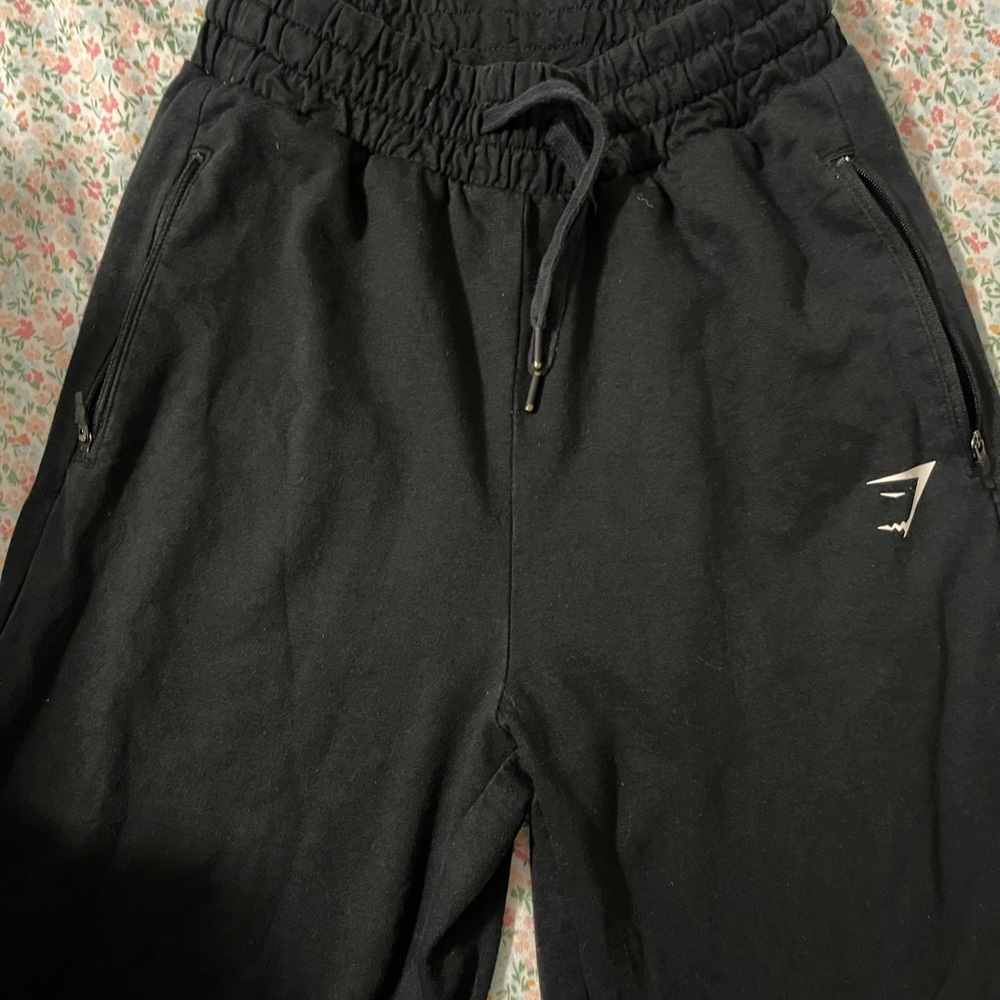 Gymshark Black Sweats with White Logo
